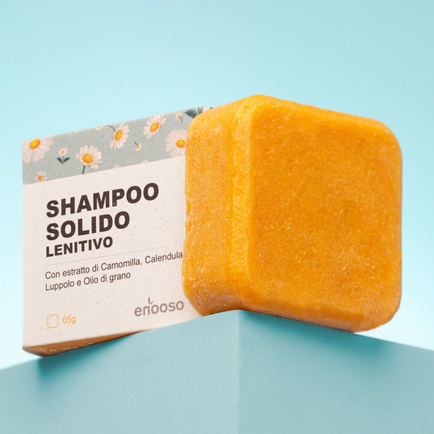 Beruhigendes festes Shampoo für empfindliche Kopfhaut