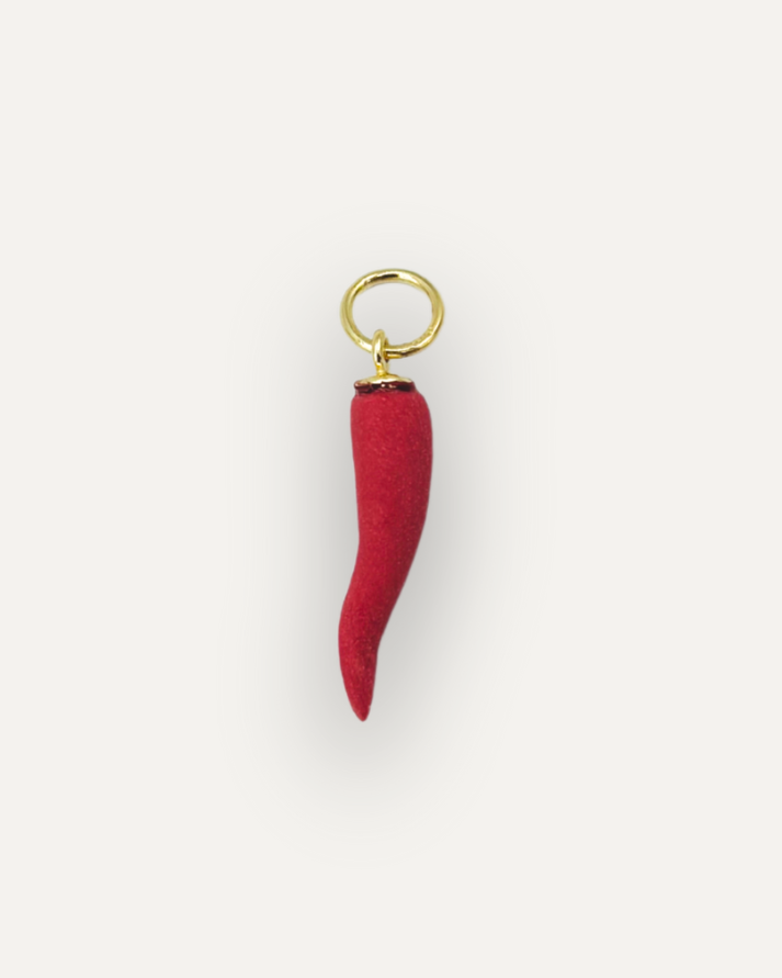 Porzellan-Charm Rotes Cornicello