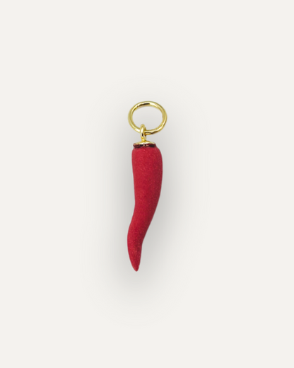Porzellan-Charm Rotes Cornicello