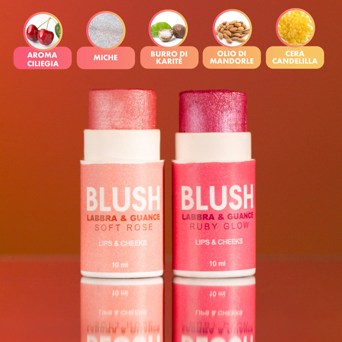Blush lèvres et joues - Éclat rubis
