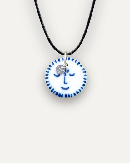 Porzellan-Charm Blaue Sonne