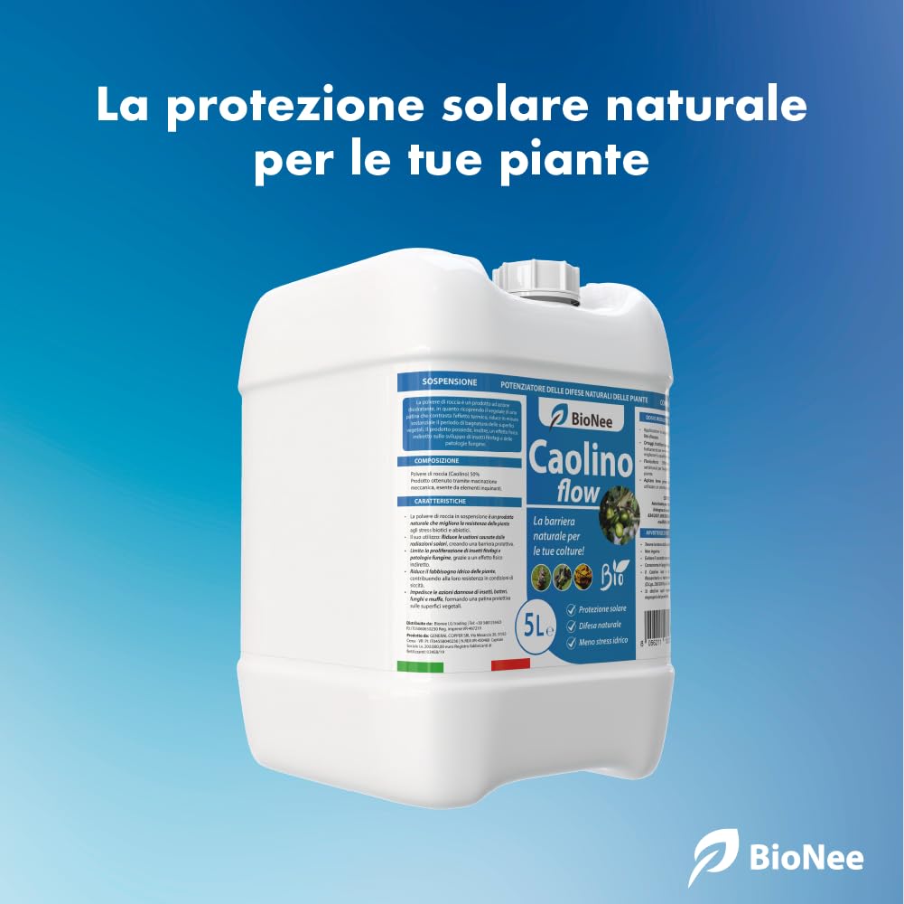 Caolino Flow in sospensione corroborante potenziatore difese naturali MOSCA DELL'OLIVO (5 L)