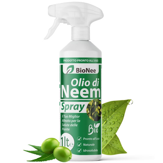 Olio di Neem - insetticida naturale Concentrato - biologico solubile in acqua Spray (1 lt)