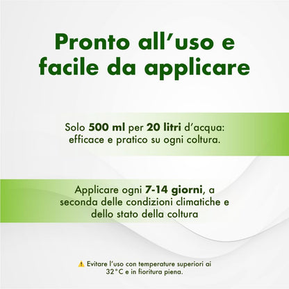 Zeolite Flow Bionee 500 ml – Corroborante Naturale per Piante – Barriera Protettiva Antifungo e Insetti – Ammesso in Agricoltura Biologica