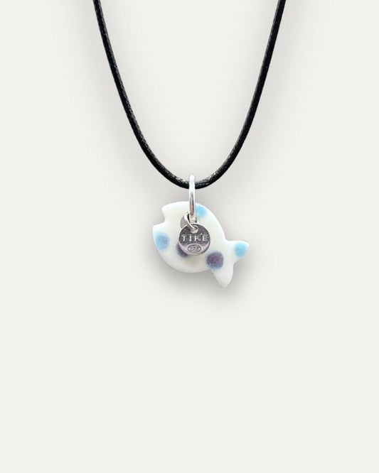 Charm in Porcellana Pesce Azzurro Melange Pallini