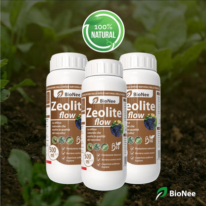 Zeolite Flow Bionee 500 ml – Corroborante Naturale per Piante – Barriera Protettiva Antifungo e Insetti – Ammesso in Agricoltura Biologica
