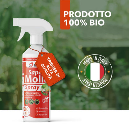 Sapone Molle Potassico Spray 500 ml – Insetticida Naturale per Piante, Afidi, Cocciniglia, Effetto Corroborante e Lava Melata