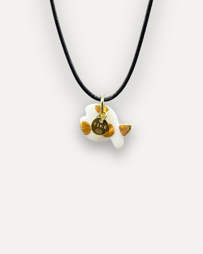 Charm in Porcellana Pesce Oro Pallini