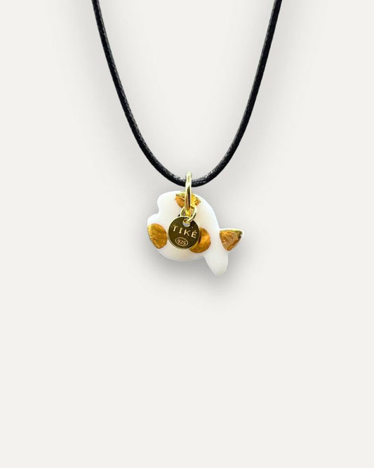 Charm in Porcellana Pesce Oro Pallini