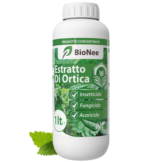 Estratto di Ortica Concentrato 1L – Insetticida Naturale, Fungicida e Acaricida – Uso Biologico – Idrosolubile, per Orto, Frutteto e Piante da Giardino