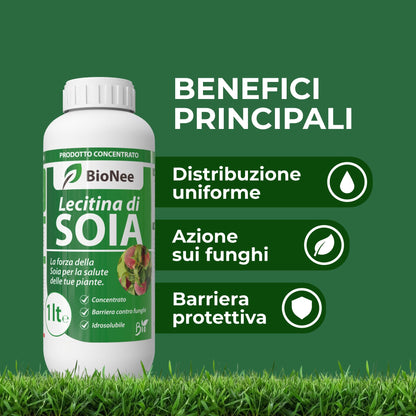 Lecitina di Soia 1L – Sostanza di Base Naturale | Concentrato Idrosolubile per Uso Agricolo | Barriera Protettiva contro Funghi | Per Piante da Frutto, Ortive e Ornamentali