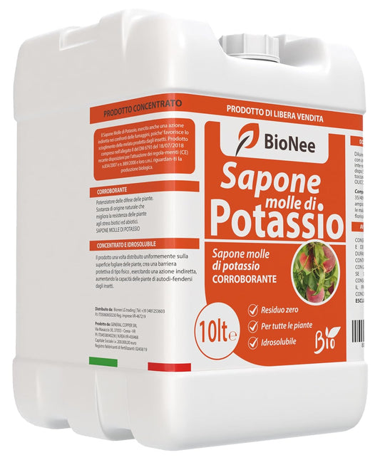 Sabão Mole Potássico 10L – Inseticida Natural para Plantas, Pulgões, Cochonilhas, Efeito Fortalecedor e Lava Melada