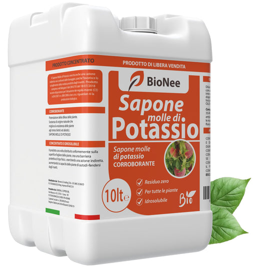 Sapone Molle Potassico 10L – Insetticida Naturale per Piante, Afidi, Cocciniglia, Effetto Corroborante e Lava Melata