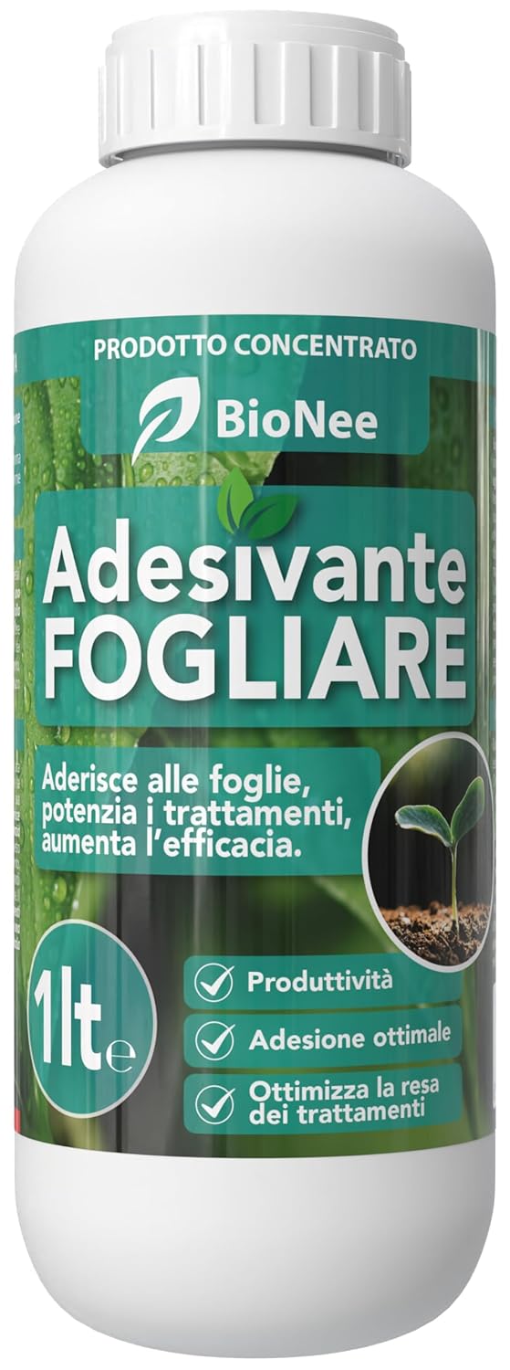 Bionee Adhésif Foliaire – Adjuvant Technique à Base d’Extraits Végétaux pour Améliorer l’Adhérence des Traitements et l’Assimilation des Nutriments – 1 Litre