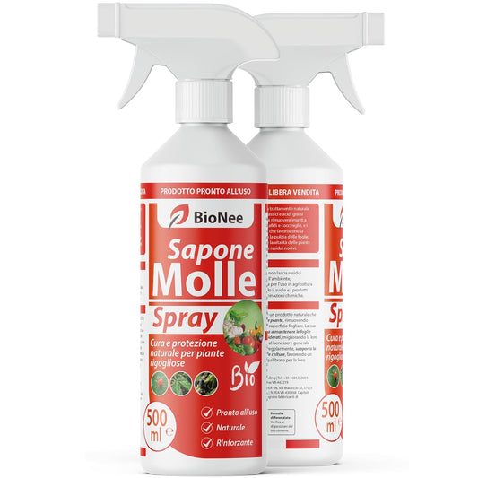 Weiche Kaliumseife Spray 500 ml – Natürliches Insektizid für Pflanzen, Blattläuse, Schildläuse, Stärkende Wirkung und Wäscht Honigtau ab
