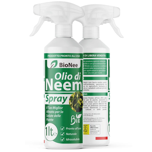 Huile de Neem - Insecticide Naturel Concentré - Biologique Soluble dans l’Eau Spray (1 lt)