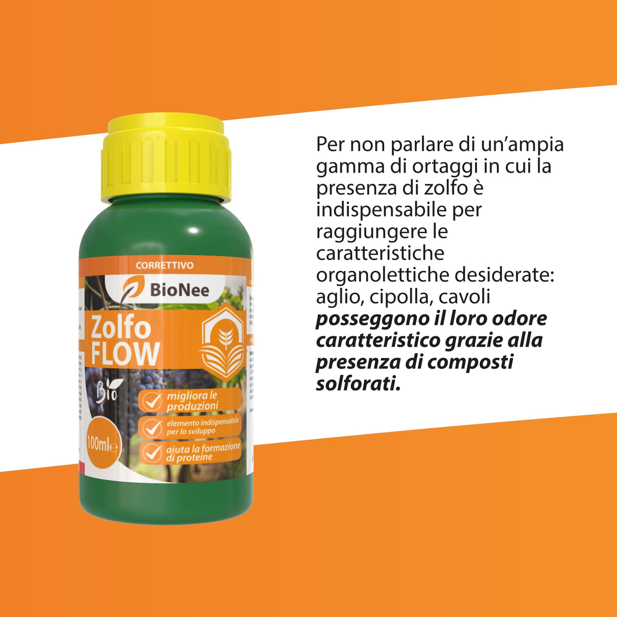 Zolfo Flow, Correttivo per Migliorare le Produzioni, 100 ml