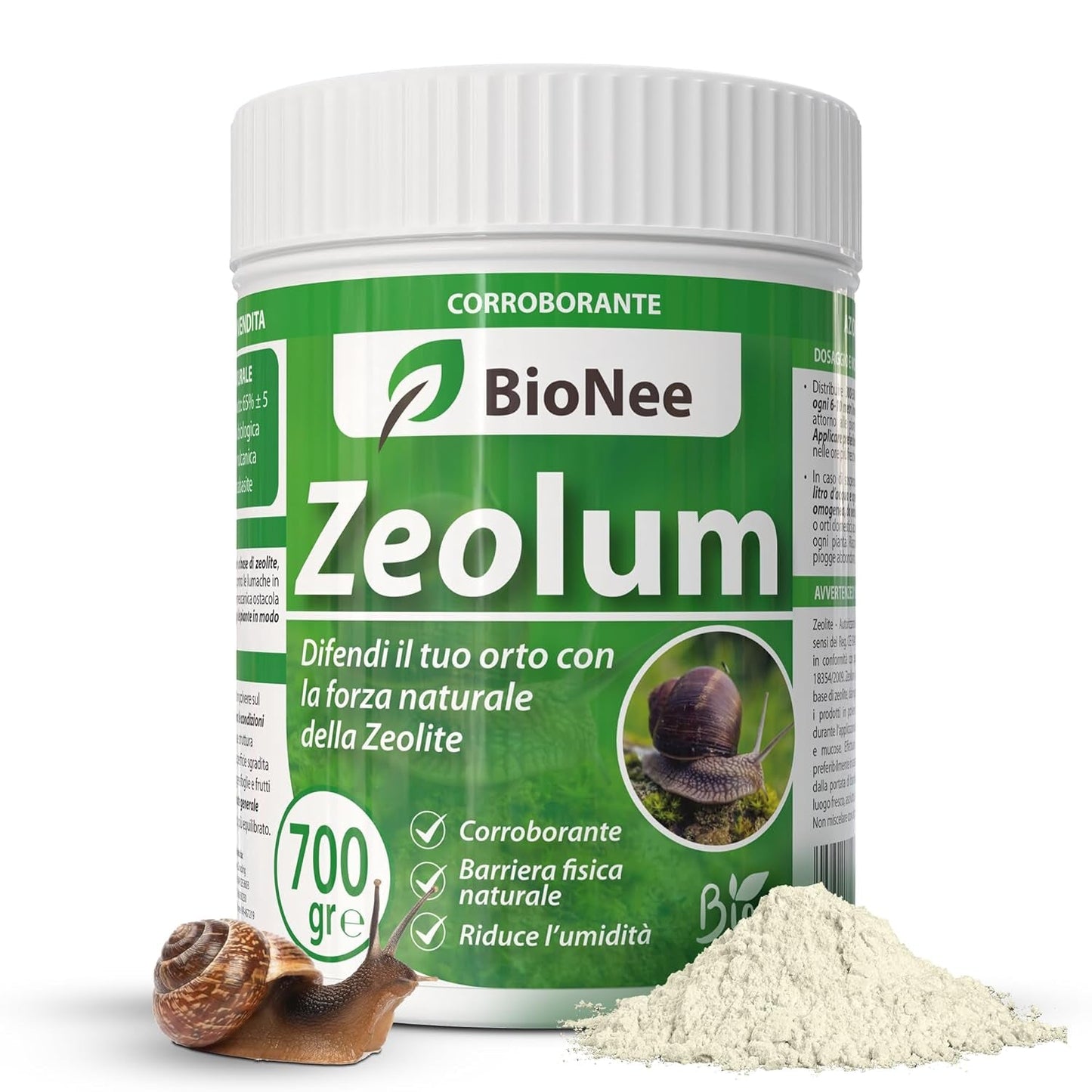 Zeolum – Barrière Naturelle à Base de Zéolite pour Potager et Jardin | Renfort Anti-Limaces pour Usage Amateur | Poudre Sèche ou Pulvérisée | Agriculture Biologique