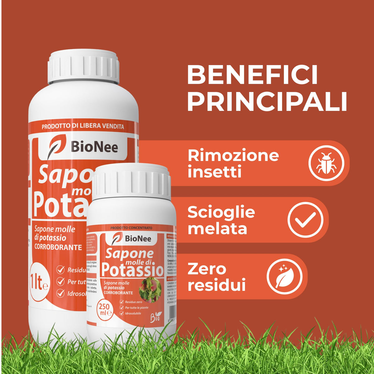 Sapone Molle Potassico 10L – Insetticida Naturale per Piante, Afidi, Cocciniglia, Effetto Corroborante e Lava Melata