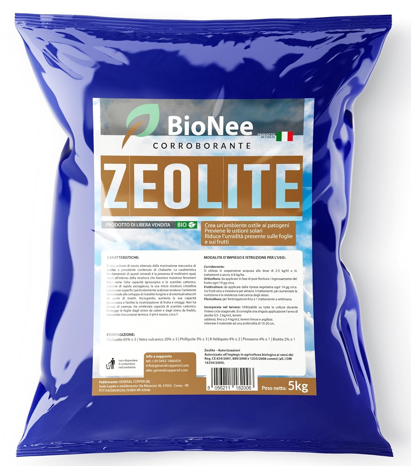 Zéolite pour agriculture x 5 KG - Poudre de roche, Renforceur des défenses naturelles Effet Insecticide et Fongicide - Pour potager et plantes - BIO