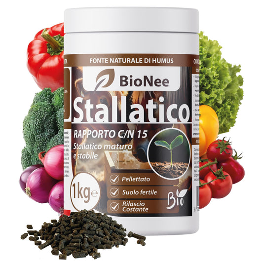 Bionee Estiércol 1 Kg – Fertilizante Orgânico Natural Peletizado | Fonte de Húmus e Carbono Orgânico | Permitido na Agricultura Orgânica | Para Horta, Pomar e Jardim