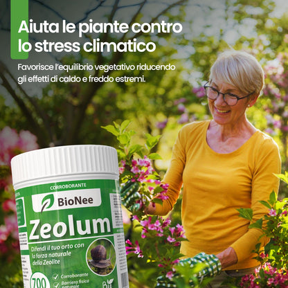 Zeolum – Barriera Naturale a Base di Zeolite per Orto e Giardino | Corroborante Antilumache per Uso Hobbistico | Polvere Asciutta o Nebulizzata | Agricoltura Biologica 700 gr