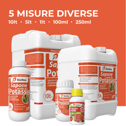 Bionee_Sapone molle di potassio POTENZIATORE DIFESE NATURALI DELLE PIANTE - 1 lt