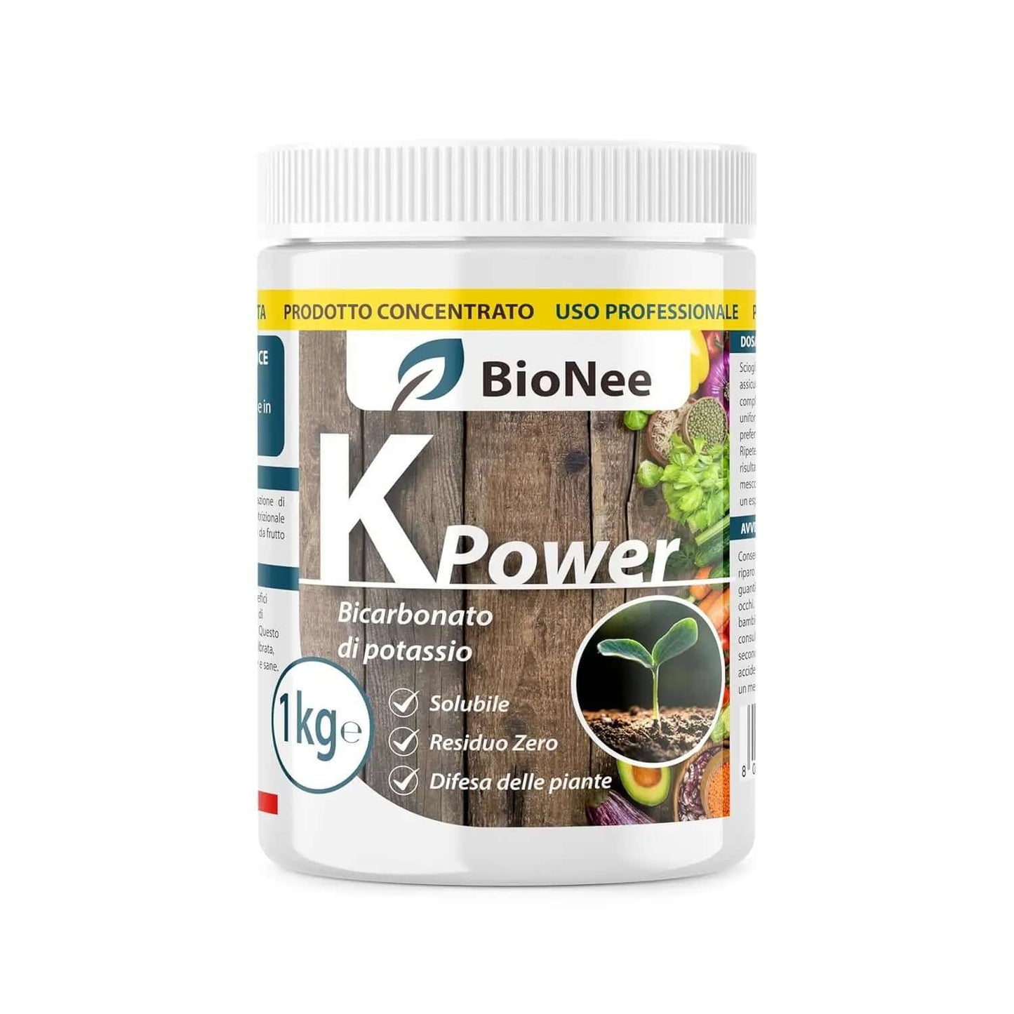 Bicarbonato de Potássio Puro - Fertilizante Antifúngico para Plantas, Horta e Frutíferas, Apoia o Crescimento e a Saúde Vegetal - 1 kg - FBA