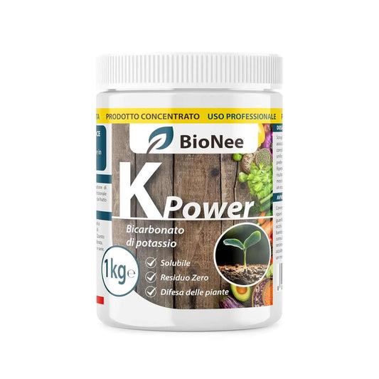 Bicarbonato di Potassio Puro - Fertilizzante Antifungino per Piante, Orto e Piante da Frutto, Supporta la Crescita e la Salute Vegetale - 1 kg - FBA