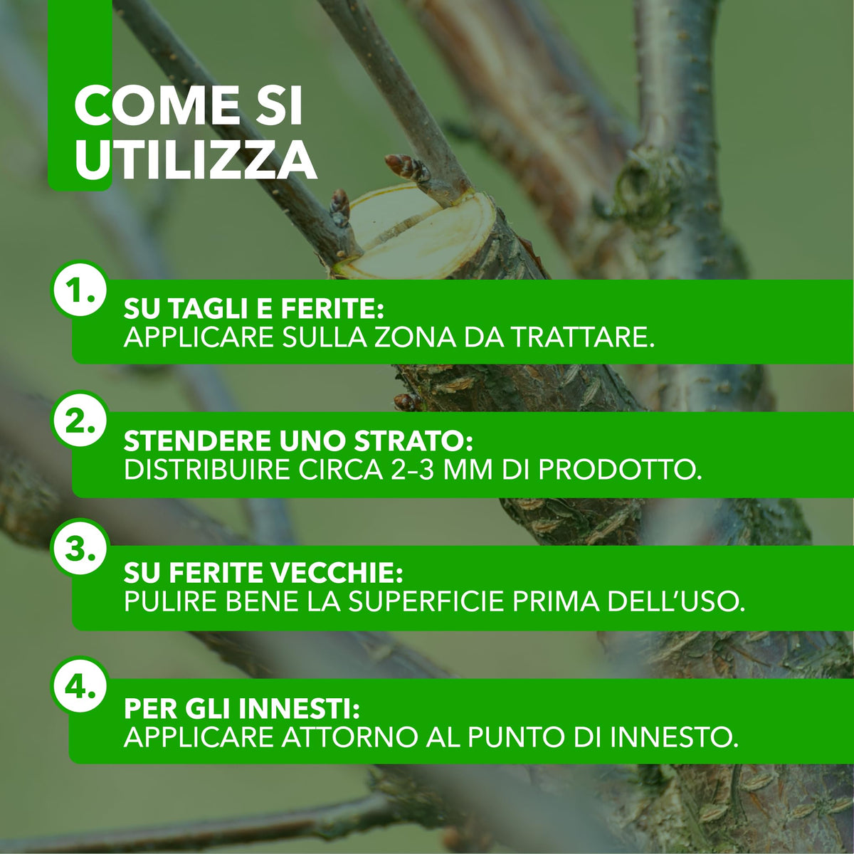Mastice Per Innesti E Potature - Con Rame - Antibatterico Pasta Cicatrizzante Curativa Per Ferite Piante Alberi Arbusti (500 gr)