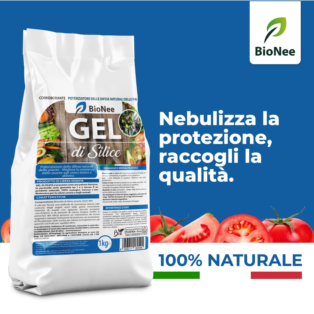 Gel di Silice per agricoltura x 1 KG - Polvere di roccia, Potenziatore delle difese naturali Effetto Insetticida e Fungicida - Per Orto e Piante - BIO - fba