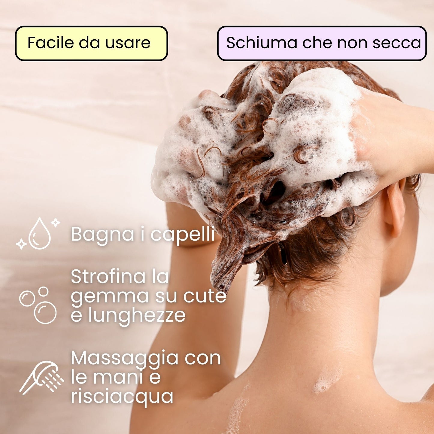 Festes restrukturierendes Shampoo für geschädigtes Haar