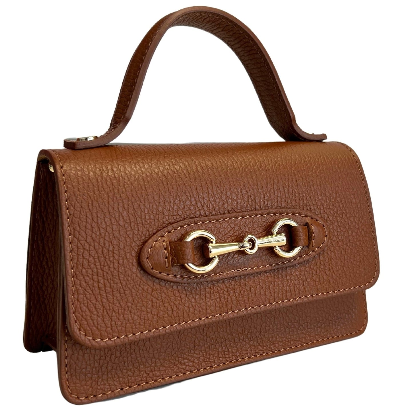 Sofia Tasche aus genarbtem Leder mit Kettenriemen