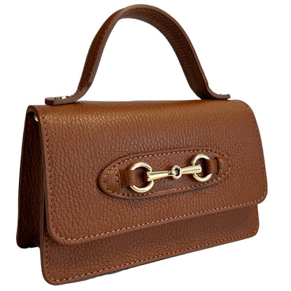 Sofia Tasche aus genarbtem Leder mit Kettenriemen