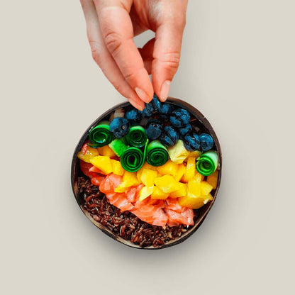 Bol en noix de coco artisanal iHealthy – Ensemble bol et cuillère écologique