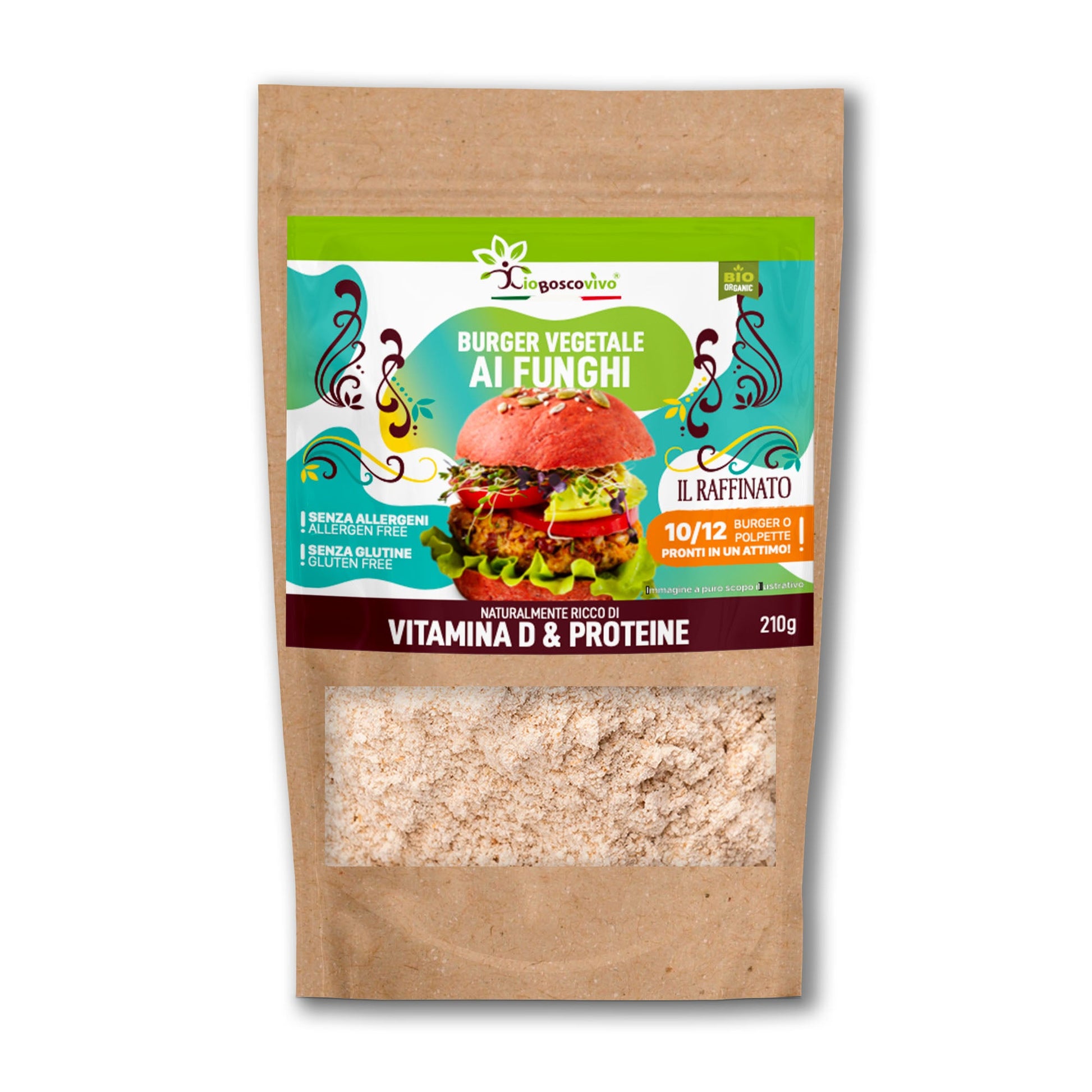 Preparato per Burger o Polpette ai Funghi Shiitake BIO 210g