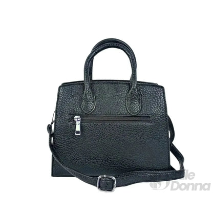 Borsa Elegante Nera Finiture Argento