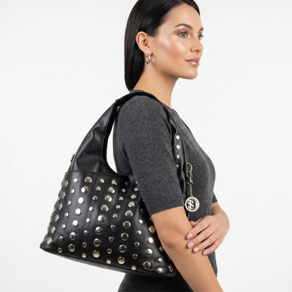 Silver Dot Borsa Grande in Ecopelle