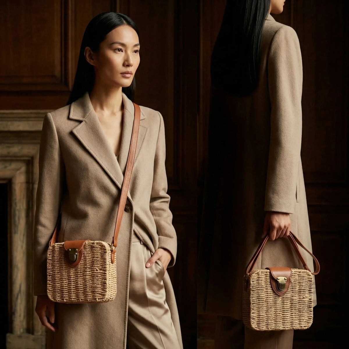 Straw Box Bag