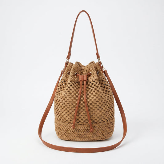 Straw Bucket Bag
