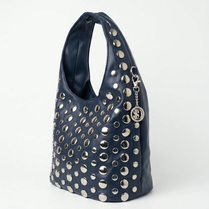 Silver Dot mittelgroße Tasche aus Kunstleder