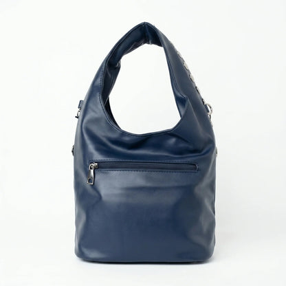 Silver Dot mittelgroße Tasche aus Kunstleder