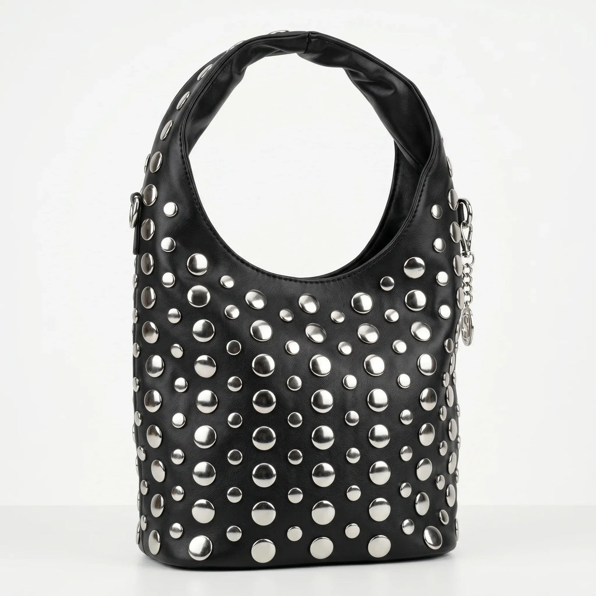 Silver Dot mittelgroße Tasche aus Kunstleder