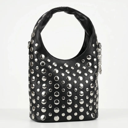 Silver Dot mittelgroße Tasche aus Kunstleder