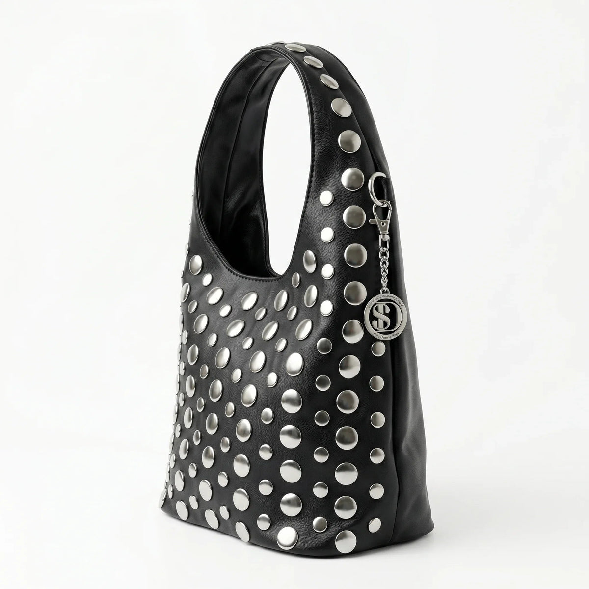 Silver Dot mittelgroße Tasche aus Kunstleder