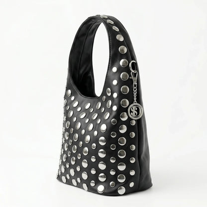 Silver Dot mittelgroße Tasche aus Kunstleder