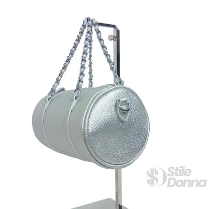 Borsa a Cilindro con Doppio Manico