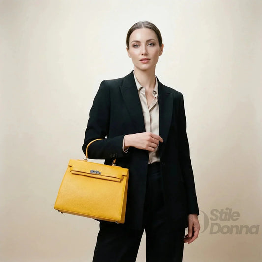 Handbag with Silver Details