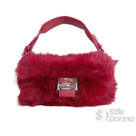 Red Fur Handbag