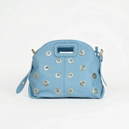 Bolso de hombro con ojales dorados